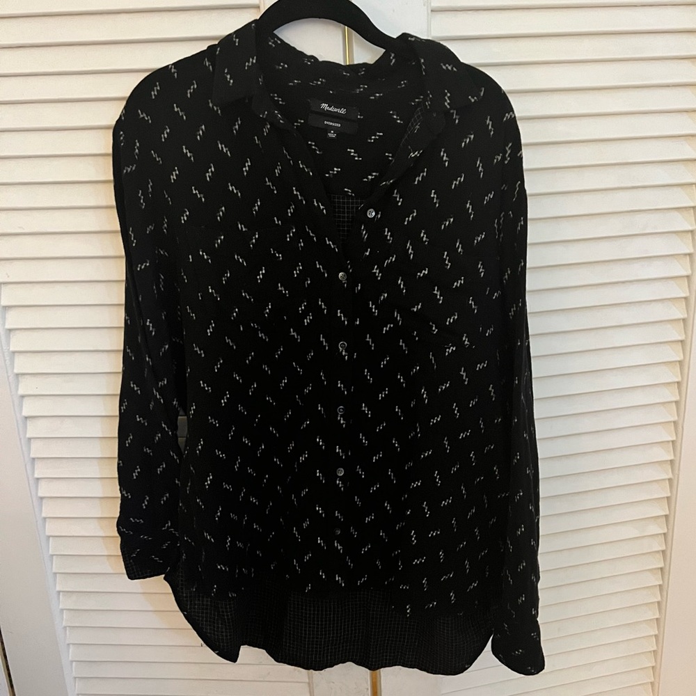 Madewell oversized flannel shirt size M
